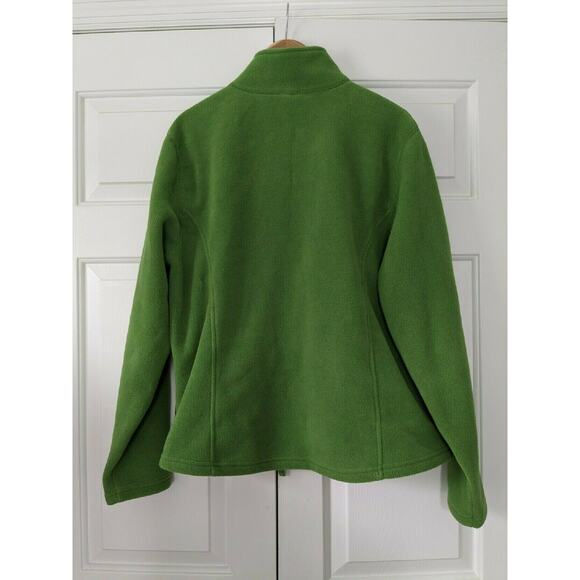 L.L. Bean Green Zippered Fleece Jacket Size XL - Picture 9 of 9